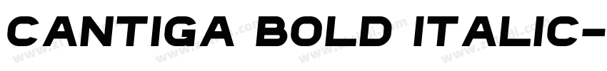 Cantiga Bold Italic字体转换